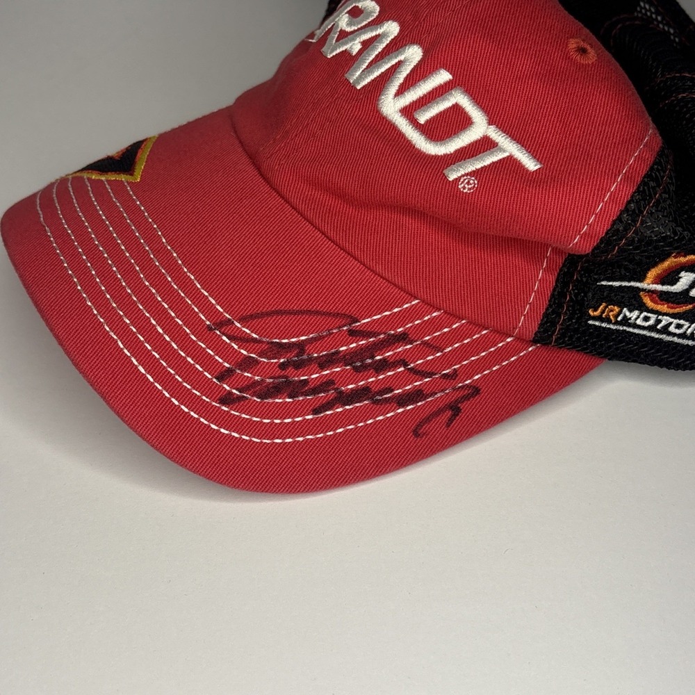 JR Motorsports Brandt #7 NASCAR Autographed Original Red Black Hat - Picture 4 of 8
